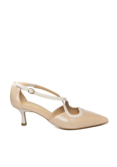 Sandalo pelle nude/bianco FRANCO RUSSO | 1712S-2VERLUX-MILK
